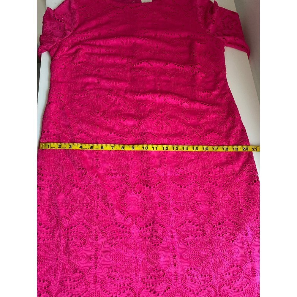 Chico's Womens Lace Special Occasion Dress Europa Pink Size 1 = 8 = Medium NWT - Picture 11 of 12